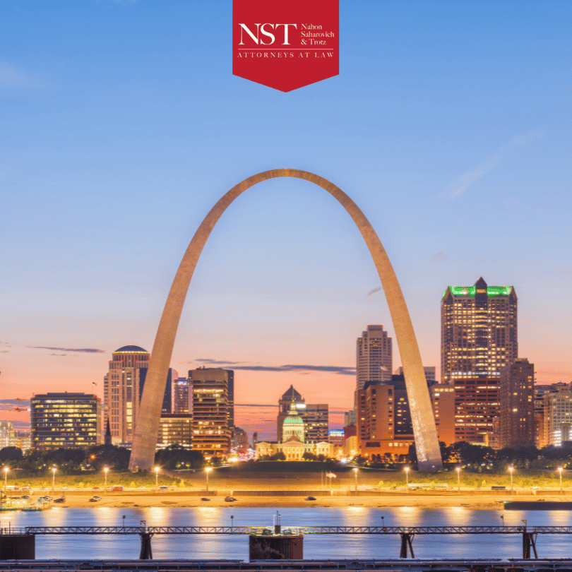 The Gateway Arch, a towering stainless steel monument in St. Louis, Missouri,