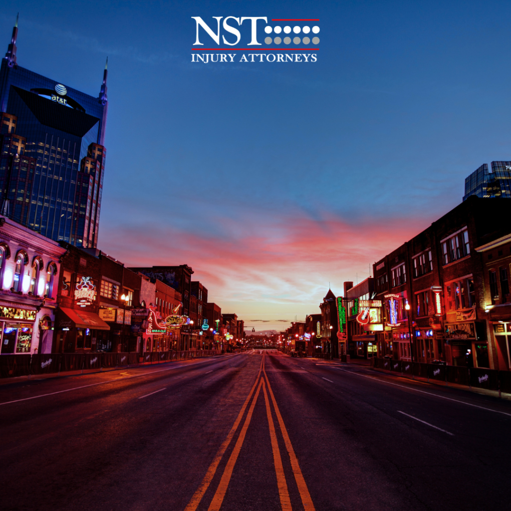 Image of a Nashville road in the evening