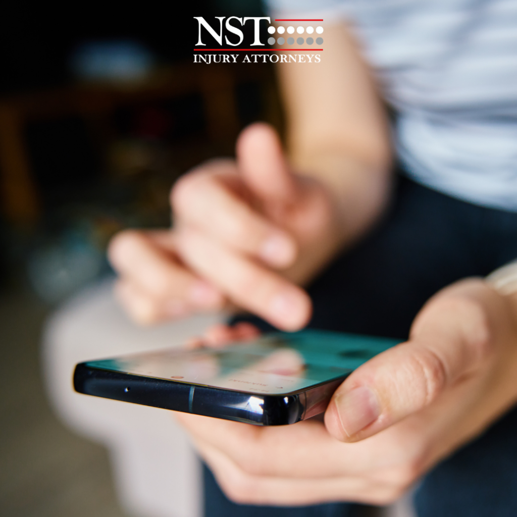 a lady with a smartphone