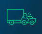 A green-colored sketched truck