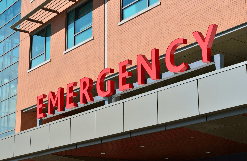 Photo of an emergency room sign in Nashville