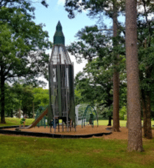 Photo of playground at Meriwether Park in Midtown Little Rock.