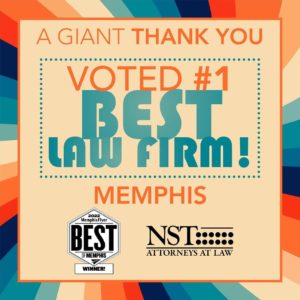 Graphic announcing NST Law as Best Memphis Law Firm