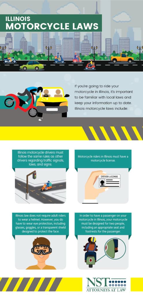 Illinois motorcycle laws infographic