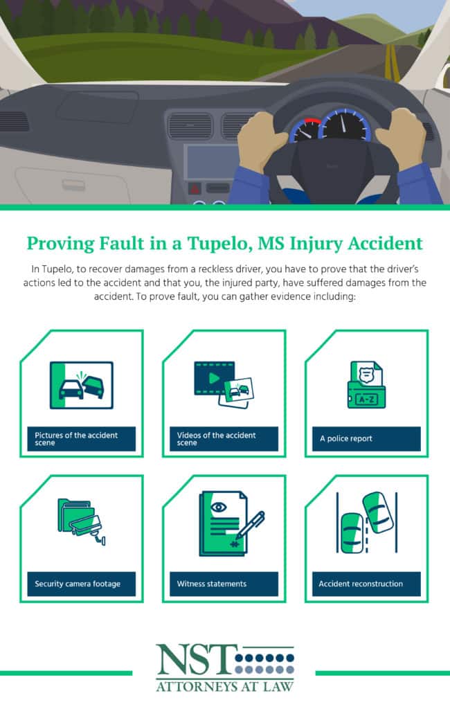 Proving Fault in a Tupelo Accident - Infographic