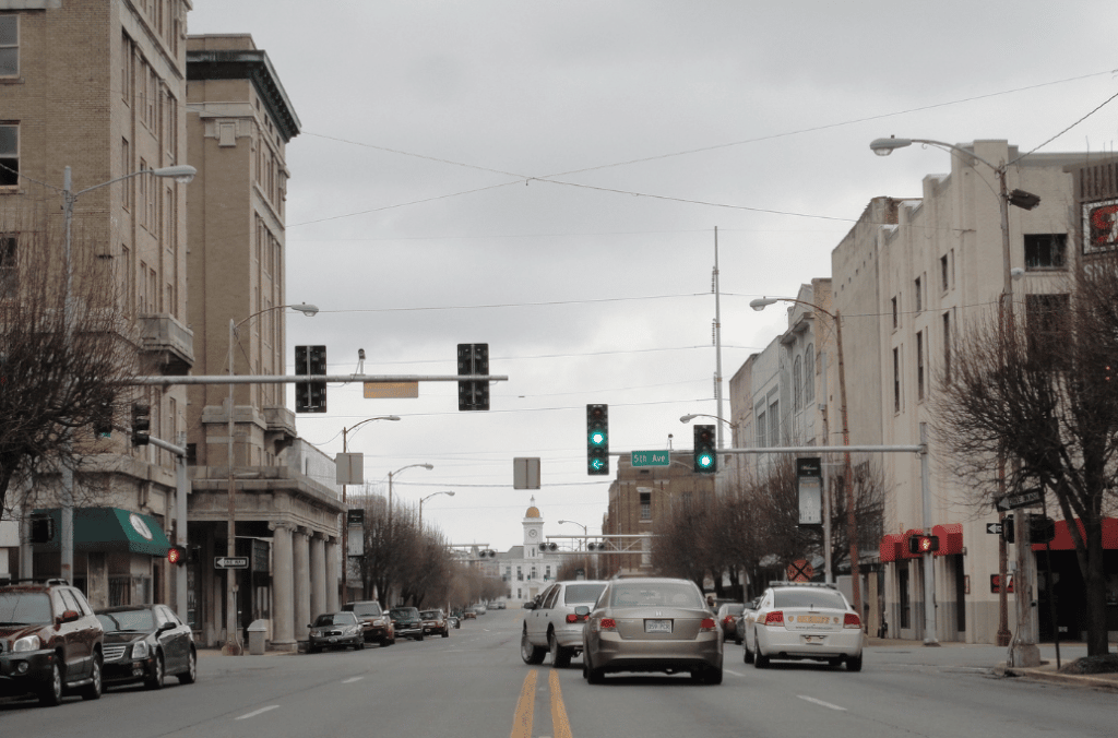 Photo of Downtown Pine Bluff Arkansas roads
