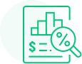 A sketched green-colored fees-icon