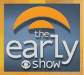 Black and white logo of The Early Show displayed against a light blue background. The logo consists of the words 'The Early Show' written in bold, sans-serif font, with the word 'Early' in a larger size and darker shade of blue than the rest of the text. The image represents the logo of a former morning television program that aired on CBS, which provided news, entertainment, and lifestyle content to its viewers. The logo suggests a lively, dynamic, and engaging program that caters to early risers and morning audiences.