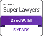 Super Lawyers 5 Years Badge for David W. Hill
